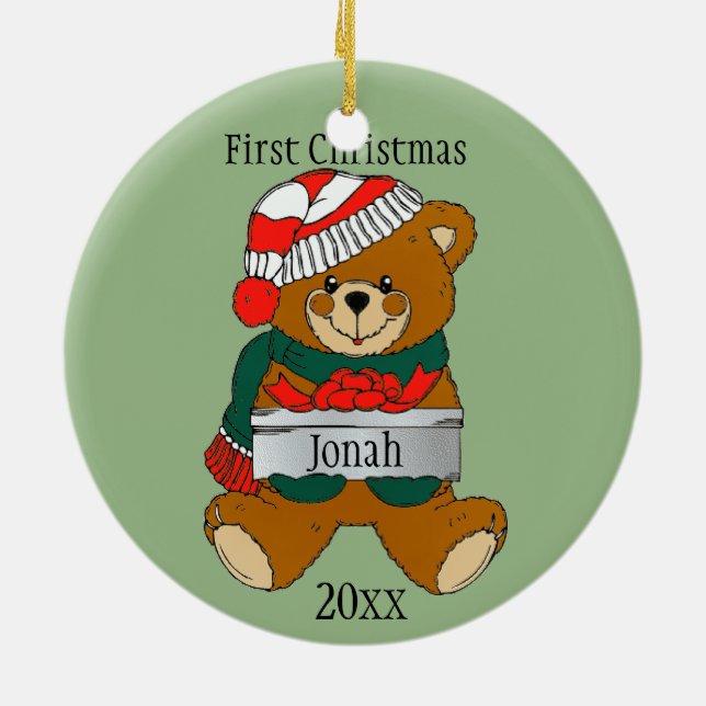 Personalised Baby's First Christmas Ornament (Back)