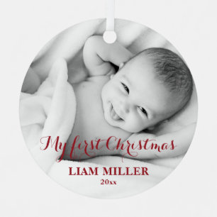 Personalised Babys First Christmas Photo Ornament