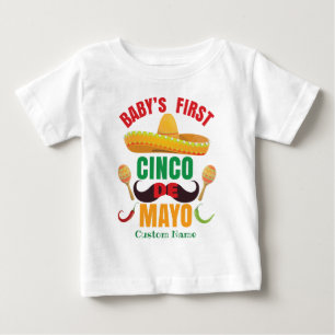 Personalised Baby's First Cinco de Mayo Baby T-Shirt