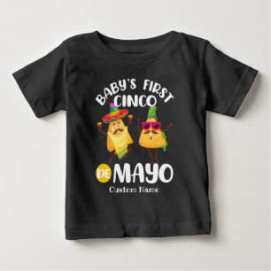 Personalised Baby's First Cinco de Mayo Baby T-Shirt