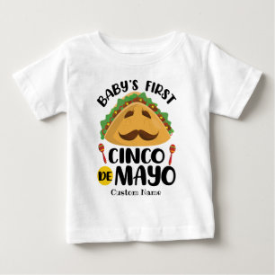 Personalised Baby's First Cinco de Mayo Baby T-Shirt