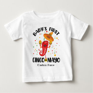 Personalised Baby's First Cinco de Mayo Baby T-Shirt