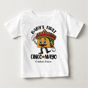 Personalised Baby's First Cinco de Mayo Baby T-Shirt