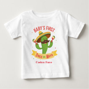 Personalised Baby's First Cinco de Mayo Baby T-Shirt