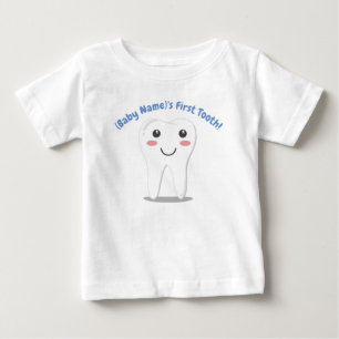 Personalised baby's First Tooth Baby T-Shirt