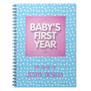 Personalised Baby's First Year Notebook