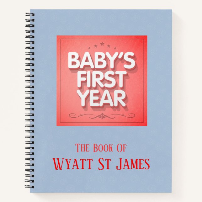 Personalised Baby's First Year Notebook (Front)