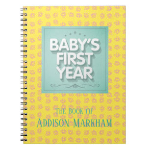Personalised Baby's First Year Notebook