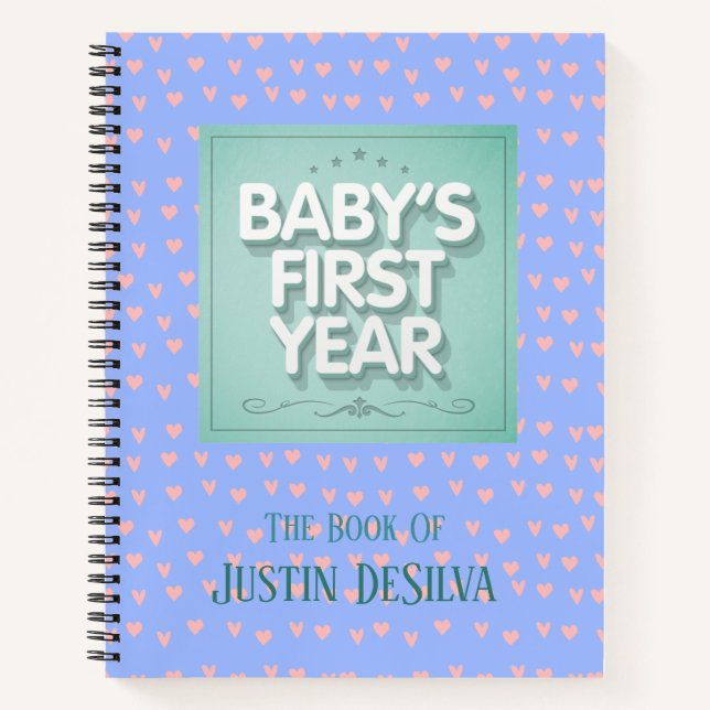 Personalised Baby's First Year Notebook (Front)