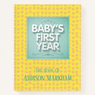 Personalised Baby's First Year Notebook