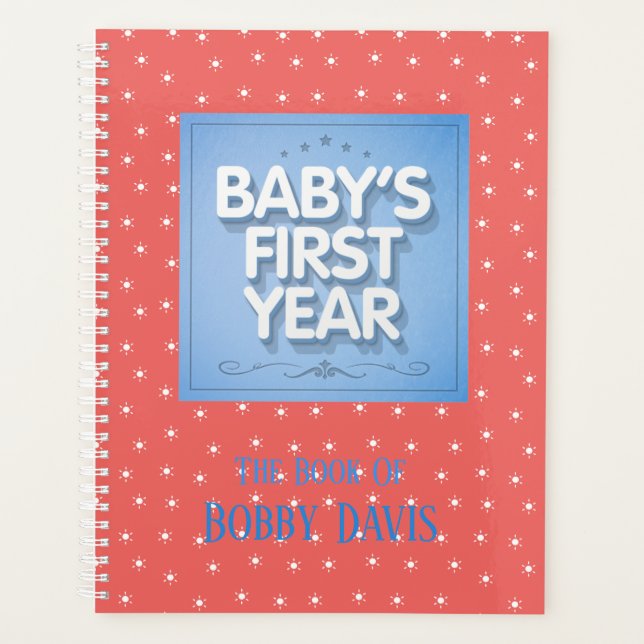 Personalised Baby's First Year Planner (Front)