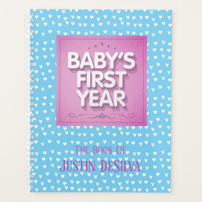 Personalised Baby's First Year Planner (Front)