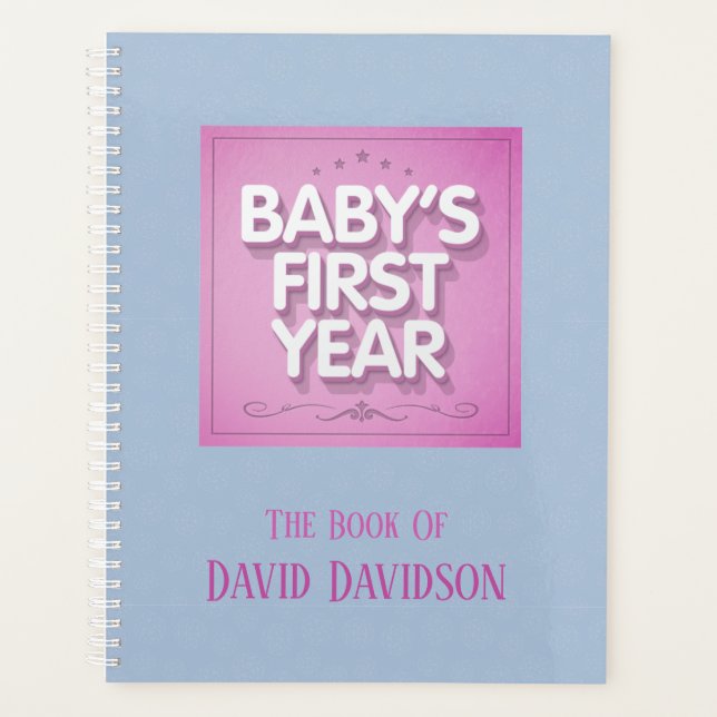 Personalised Baby's First Year Planner (Front)