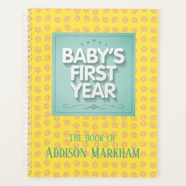 Personalised Baby's First Year Planner (Front)