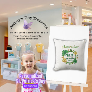 Personalised Baby's St. Patrick's Day Pillow