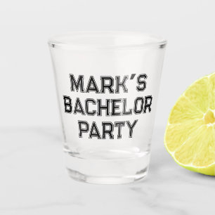 Personalised Bachelor gifts shot glass