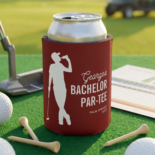 Personalised Bachelor Par-Tee Golf Can Cooler (Creator Uploaded)