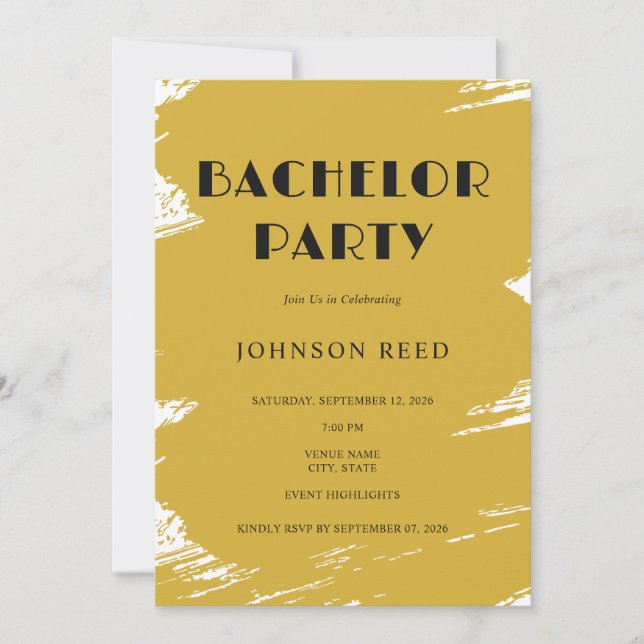 Personalised Bachelor Party Card (Front)