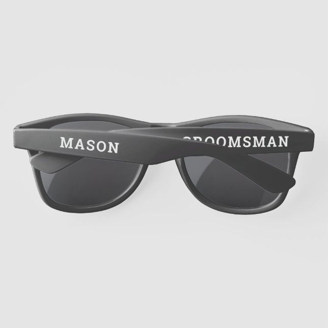 Personalised Bachelor Party Groomsman Sunglasses (Back)