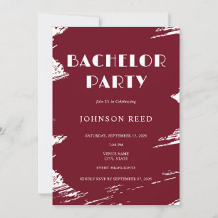 Personalised Bachelor Party Invitation Card