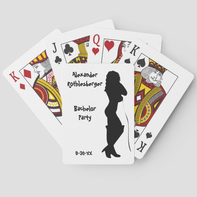 Personalised Bachelor Party Playing Cards (Back)