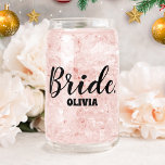 Personalised Bachelorette Bride Can Glass<br><div class="desc">Personalised Bachelorette Bride can glass</div>