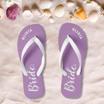 Personalised Bachelorette Bride Flip Flops<br><div class="desc">Personalised Bachelorette Bride flip flops gift for bride.</div>