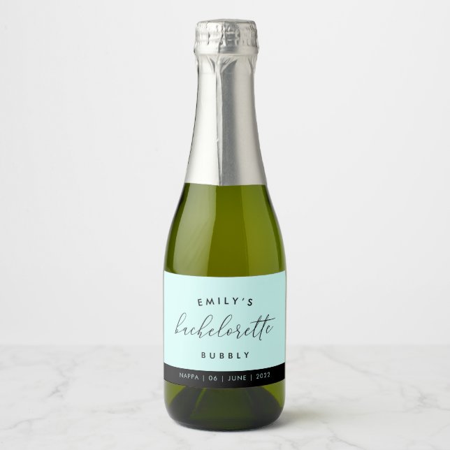 Personalised Bachelorette Champagne Sparkling Wine Label (Front)
