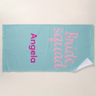 Personalised Bachelorette Party Beach Towel