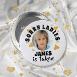 Personalised Bachelorette Party Grooms Face Photo 7.5 Cm Round Badge<br><div class="desc">Fun personalised bachelorette party favour custom photo button. Designed by Thisisnotme©</div>