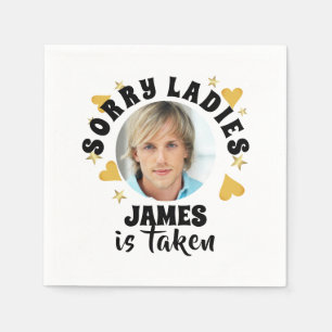 Personalised Bachelorette Party Grooms Face Photo Napkin