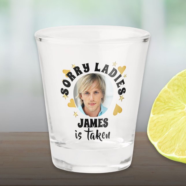 Personalised Bachelorette Party Grooms Face Photo Shot Glass (Personalized Bachelorette Party Grooms Face Photo Shot Glass)