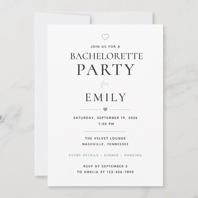 Personalised Bachelorette Party Invitation (Front)