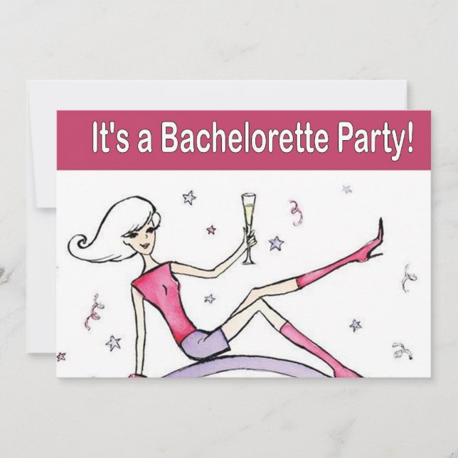 Personalised Bachelorette Party Invitations (Front)