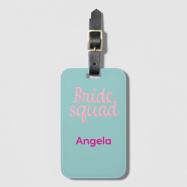 Personalised Bachelorette Party Luggage Tag (Front Vertical)