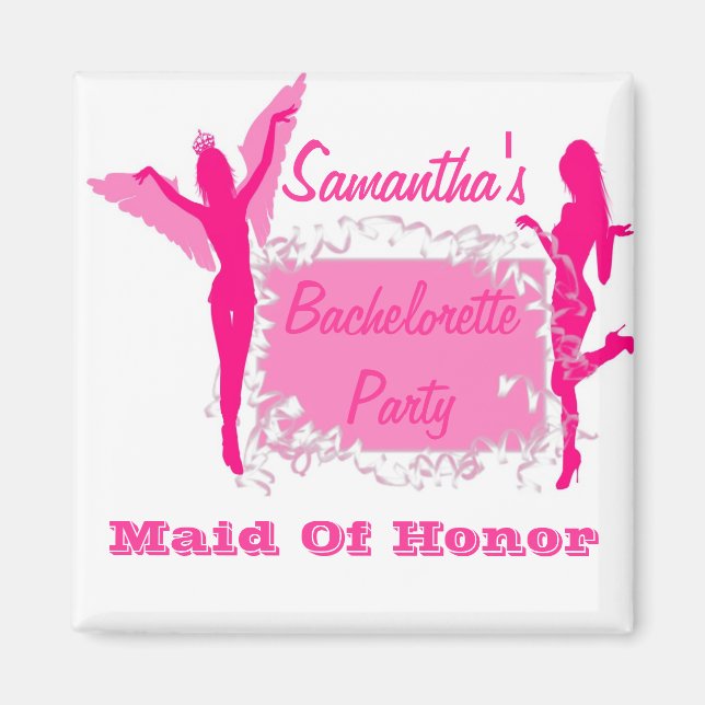 Personalised bachelorette party magnet (Front)