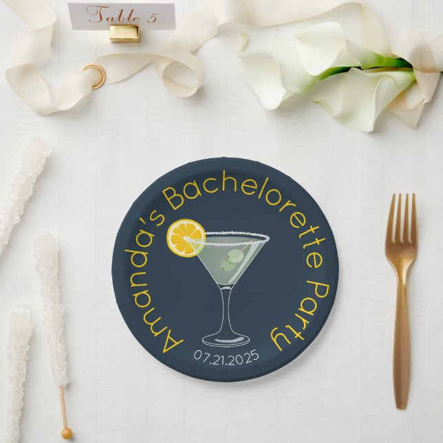 Personalised Bachelorette Party  Paper Plate (Wedding)