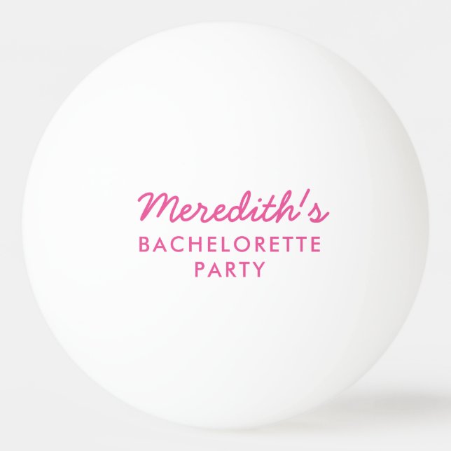 Personalised Bachelorette Party Ping Pong Balls (Front)