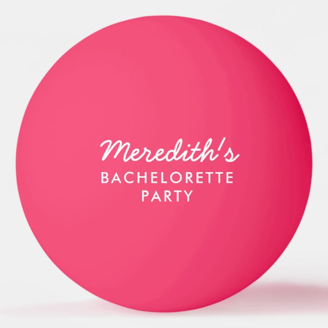 Personalised Bachelorette Party Ping Pong Balls (Front)