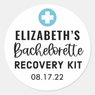 Personalised Bachelorette Recovery Kit Classic Round Sticker