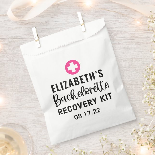 Personalised Bachelorette Recovery Kit Favour Bags (Clipped)