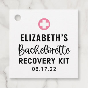 Personalised Bachelorette Recovery Kit  Favour Tags