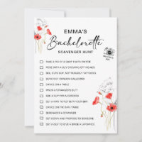Personalised Bachelorette Scavenger Hunt Game