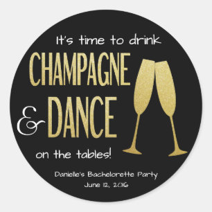 Personalised Bachelorette Stickers with Gold