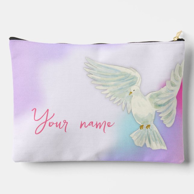 Personalised Back + "Praise God" Front Design Accessory Pouch (Back)