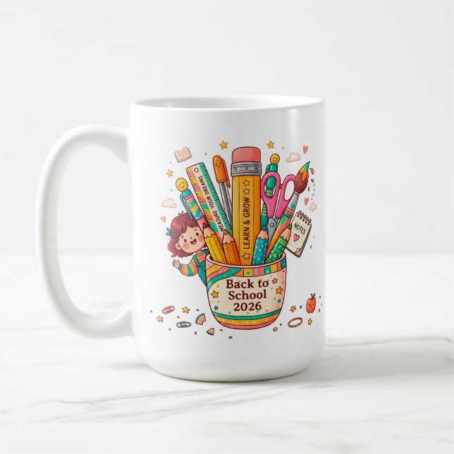 Personalised Back to School 2026 Coffee Mug (Left)