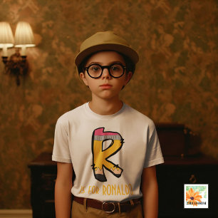 Personalised Back to School Alphabet R T-Shirt
