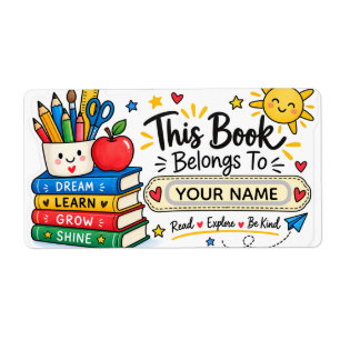 Personalised Back to School Book Labels