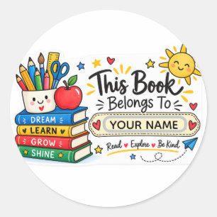 Personalised Back to School Book Labels