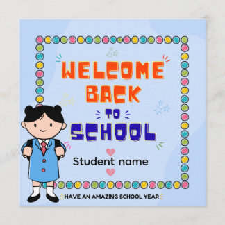 Personalised Back to School Card | First Day